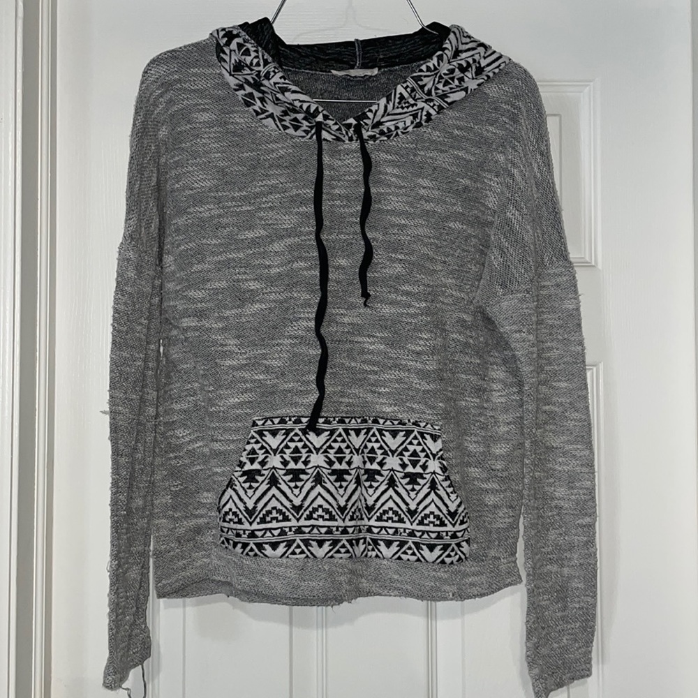 22nd by Binee, Hooded Aztec Sweater. Size: Small